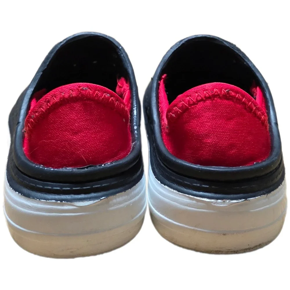 Kids Slip On Clogs Water Shoes Boy's Size 9 Black Red Summer‎ Beach Play